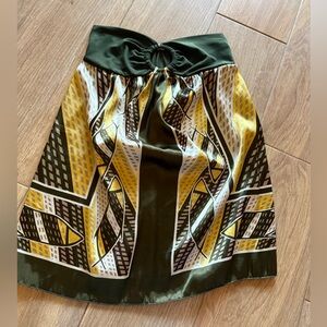 Charlotte Russe Green and Yellow strapless top